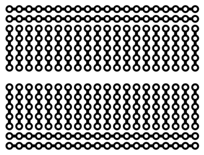 breadboard verbindingspatroon